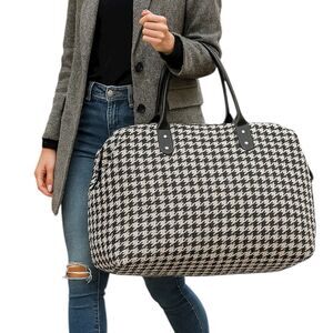 Lulu‎ Dharma Houndstooth Weekender Tote Bag NWT — Holiday Gift Ready